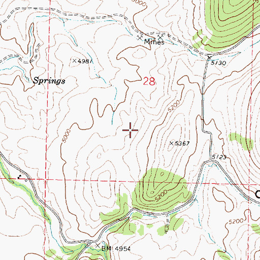 Topographic Map of Power County, ID