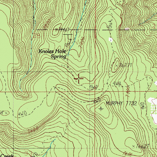 Topographic Map of Knoles Hole Spring, AZ