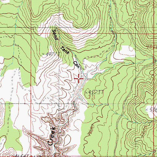 Topographic Map of Pocket Creek, AZ
