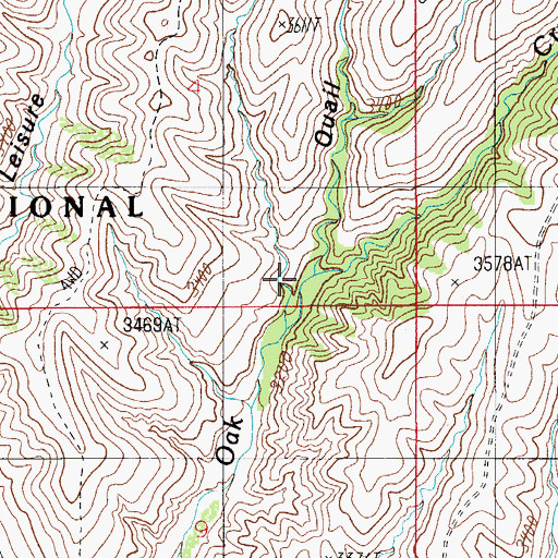 Topographic Map of Quail Spring Canyon, AZ