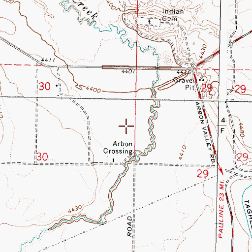 Topographic Map of Arbon Crossing, ID
