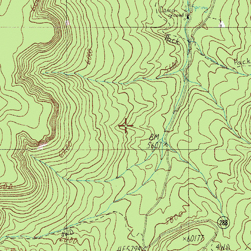 Topographic Map of Rose Creek Spring, AZ