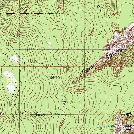 Topographic Map of Sierra Ancha Wilderness, AZ
