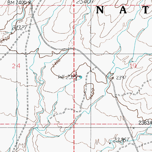 Topographic Map of Spring Creek Flat Tank, AZ