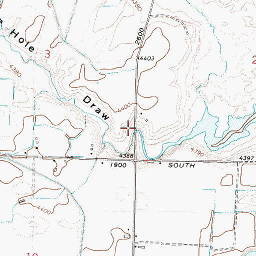 Topographic Map of Aberdeen Wasteway Canal, ID