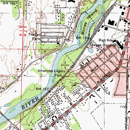 Topographic Map of American Legion Park, IL