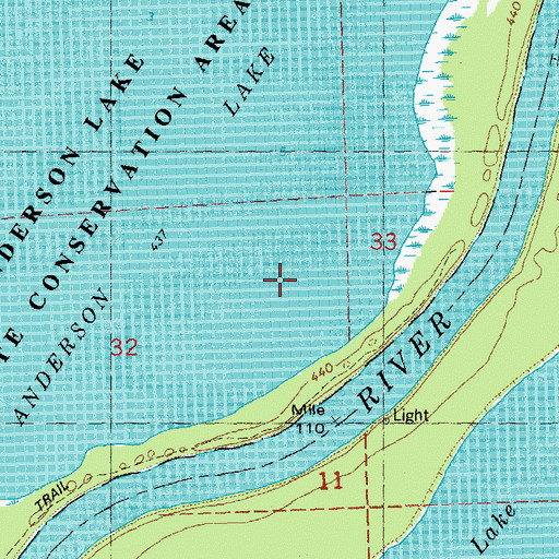 Topographic Map of Anderson Lake, IL