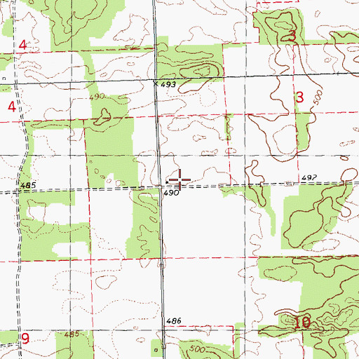 Topographic Map of Anderson School (historical), IL