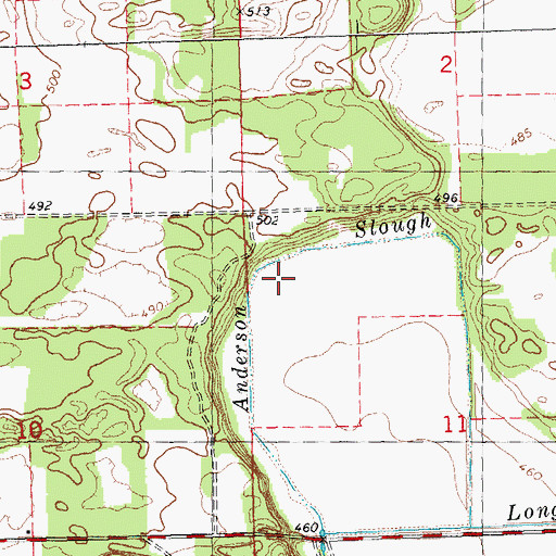 Topographic Map of Anderson Slough, IL