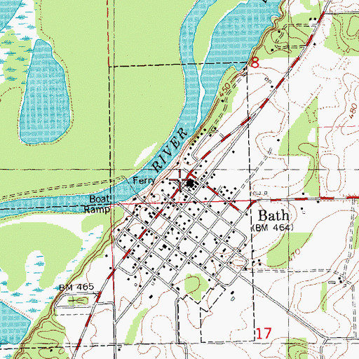 Topographic Map of Bath, IL