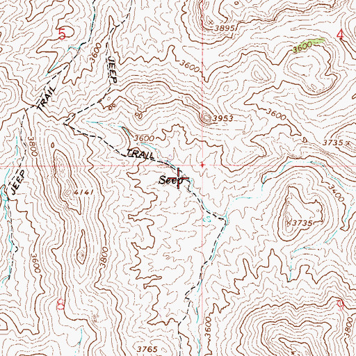 Topographic Map of Seep Spring, AZ