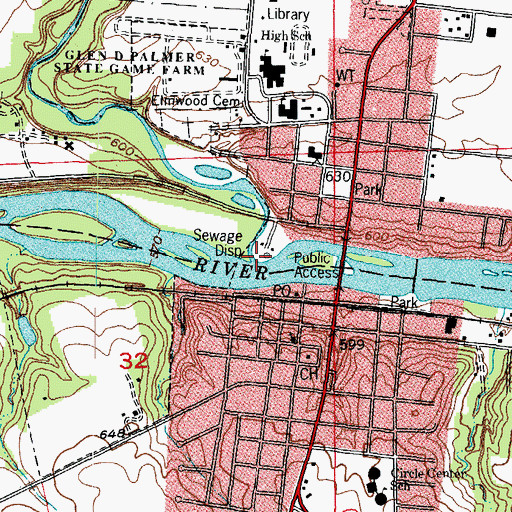 Topographic Map of Blackberry Creek, IL