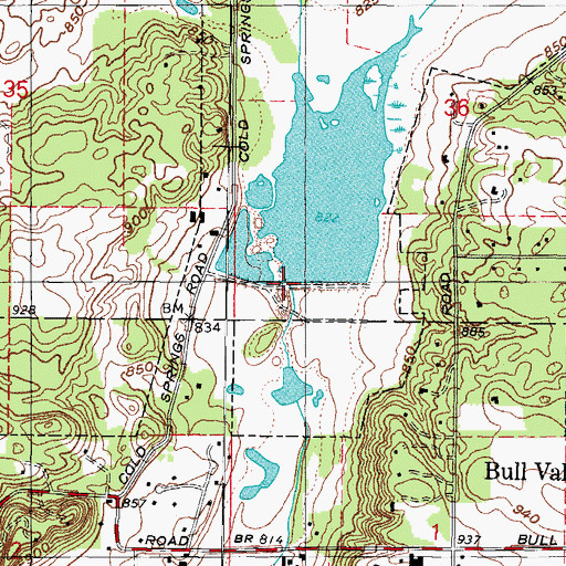 Topographic Map of Boone Creek, IL