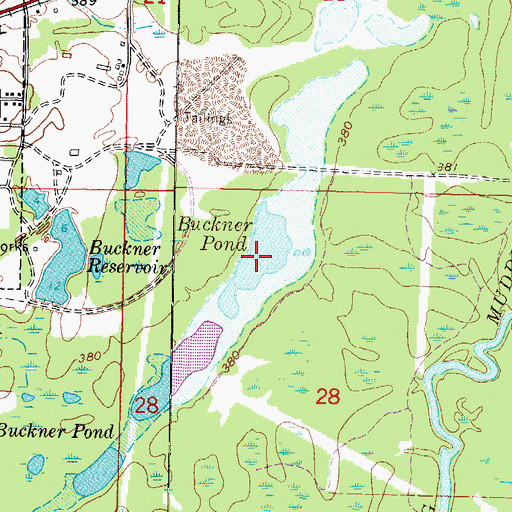 Topographic Map of Buckner Pond, IL
