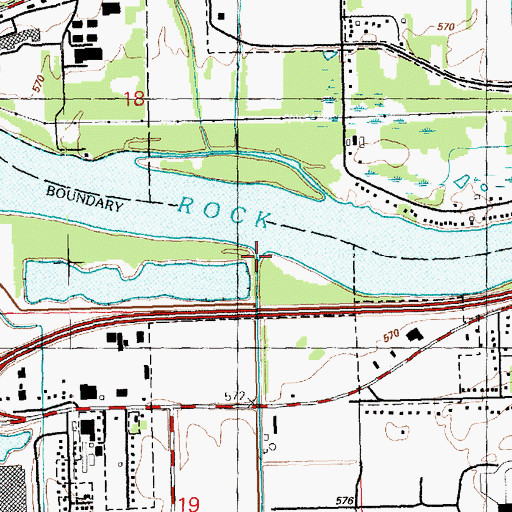 Topographic Map of Case Creek, IL