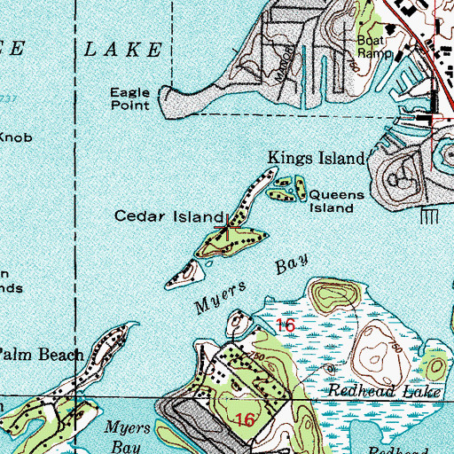 Topographic Map of Cedar Island, IL