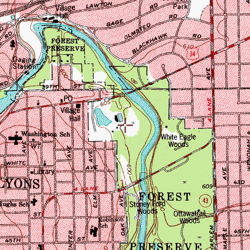 Topographic Map of Cermak Park, IL