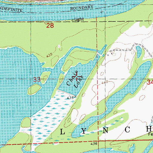 Topographic Map of Chain Lake, IL