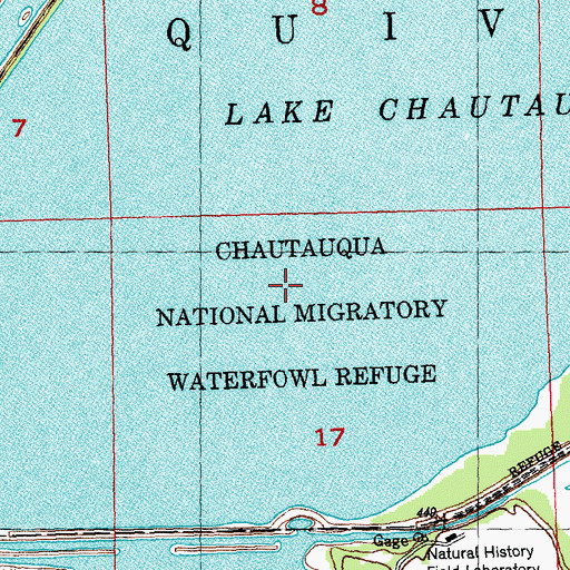 Topographic Map of Chautauqua National Migratory Waterfowl Refuge, IL