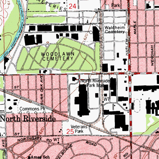 Topographic Map of Chicago Sanitarium, IL