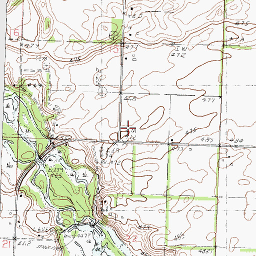 Topographic Map of Christian Church, IL
