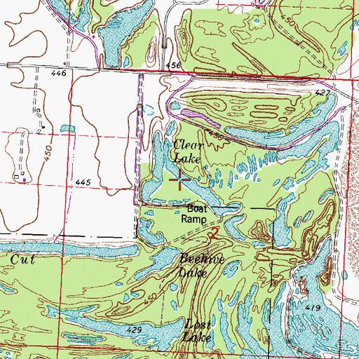 Topographic Map of Clear Lake, IL