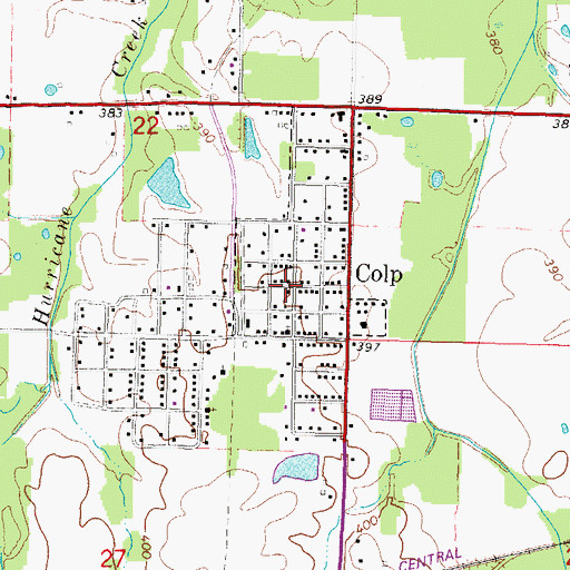 Topographic Map of Colp, IL