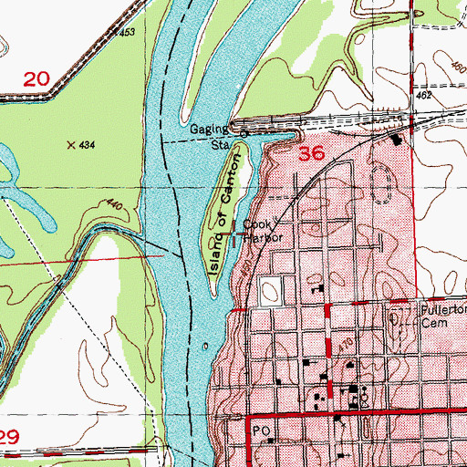 Topographic Map of Cook Harbor, IL