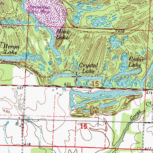 Topographic Map of Crystal Lake, IL