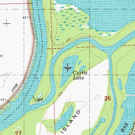 Topographic Map of Curtis Lake, IL