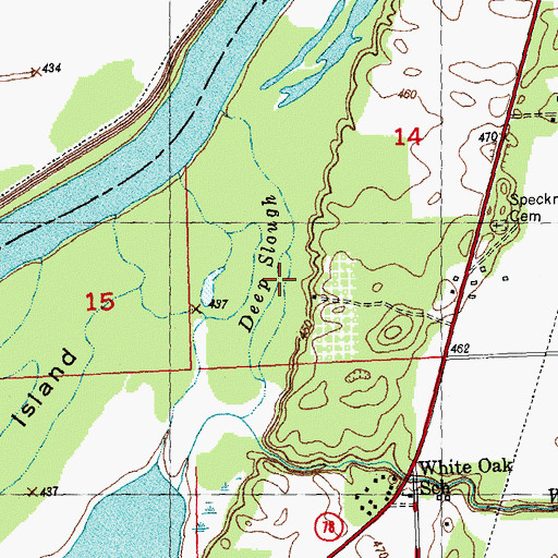 Topographic Map of Deep Slough, IL