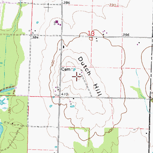 Topographic Map of Dutch Hill, IL