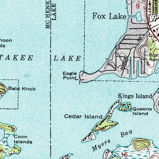 Topographic Map of Eagle Point, IL