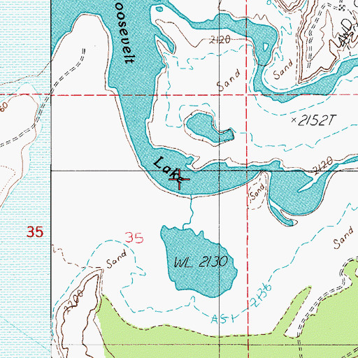 Topographic Map of Campaign Bay, AZ