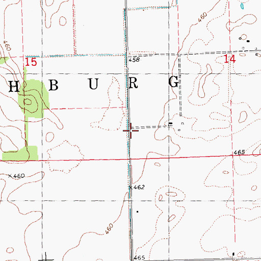 Topographic Map of Fairview Ditch, IL