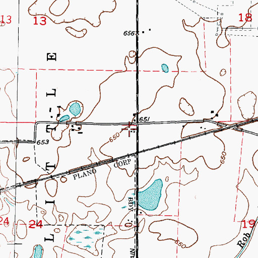 Topographic Map of Faxon School, IL