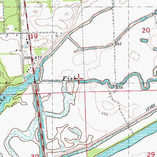 Topographic Map of Fish Creek, IL