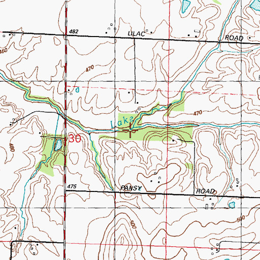Topographic Map of Fork Creek, IL