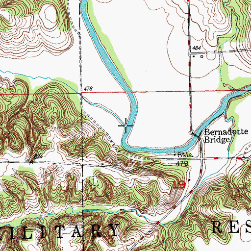 Topographic Map of Francis Creek, IL