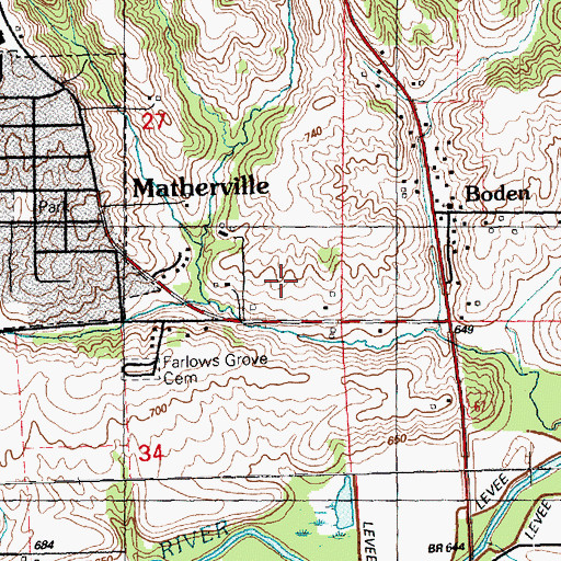 Topographic Map of Gilchrist Mine, IL
