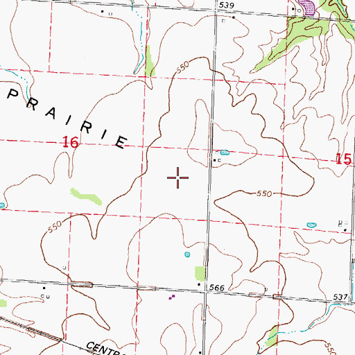 Topographic Map of Grande Cote Prairie, IL