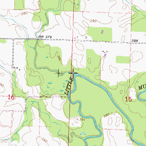 Topographic Map of Grannys Branch, IL