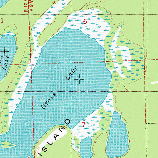 Topographic Map of Grass Lake, IL