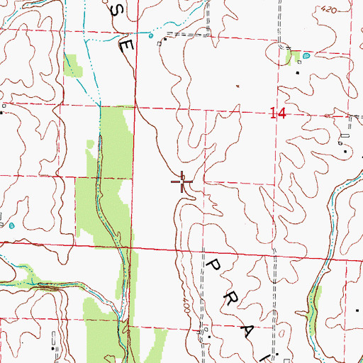Topographic Map of Horse Prairie, IL