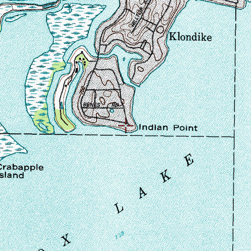 Topographic Map of Indian Point, IL