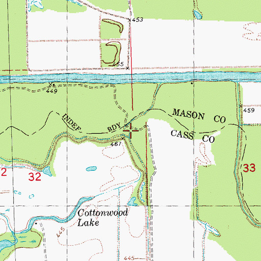Topographic Map of Indian Run, IL