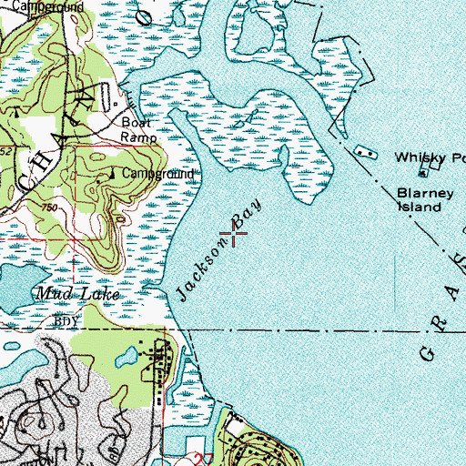 Topographic Map of Jackson Bay, IL