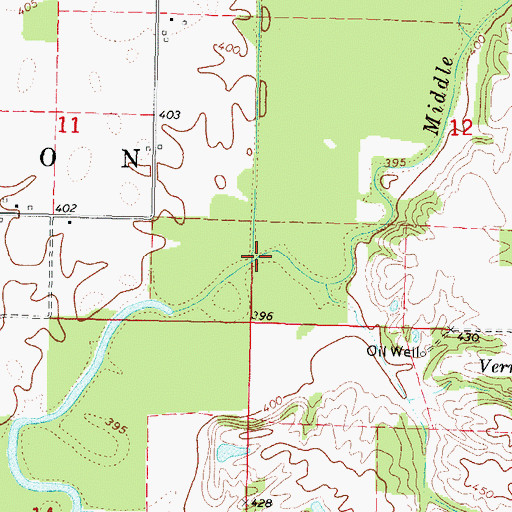 Topographic Map of Jordan Creek, IL