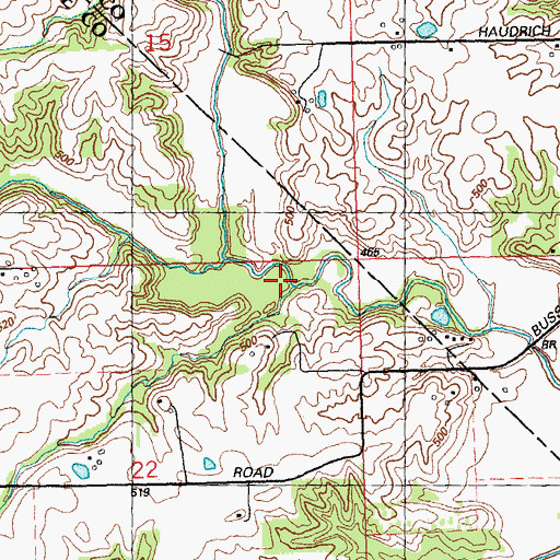 Topographic Map of Kopp Creek, IL