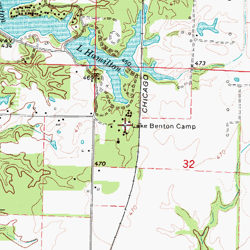 Topographic Map of Lake Benton Camp, IL